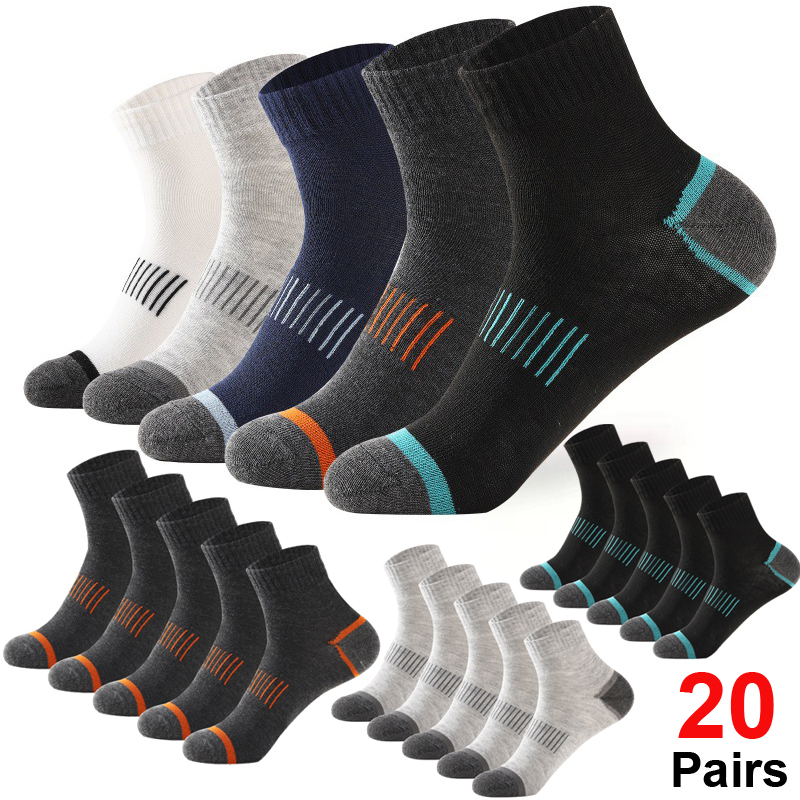 20Pairs Men's Cotton Socks Set - đánh giá và giá Athletic Sock Cushion