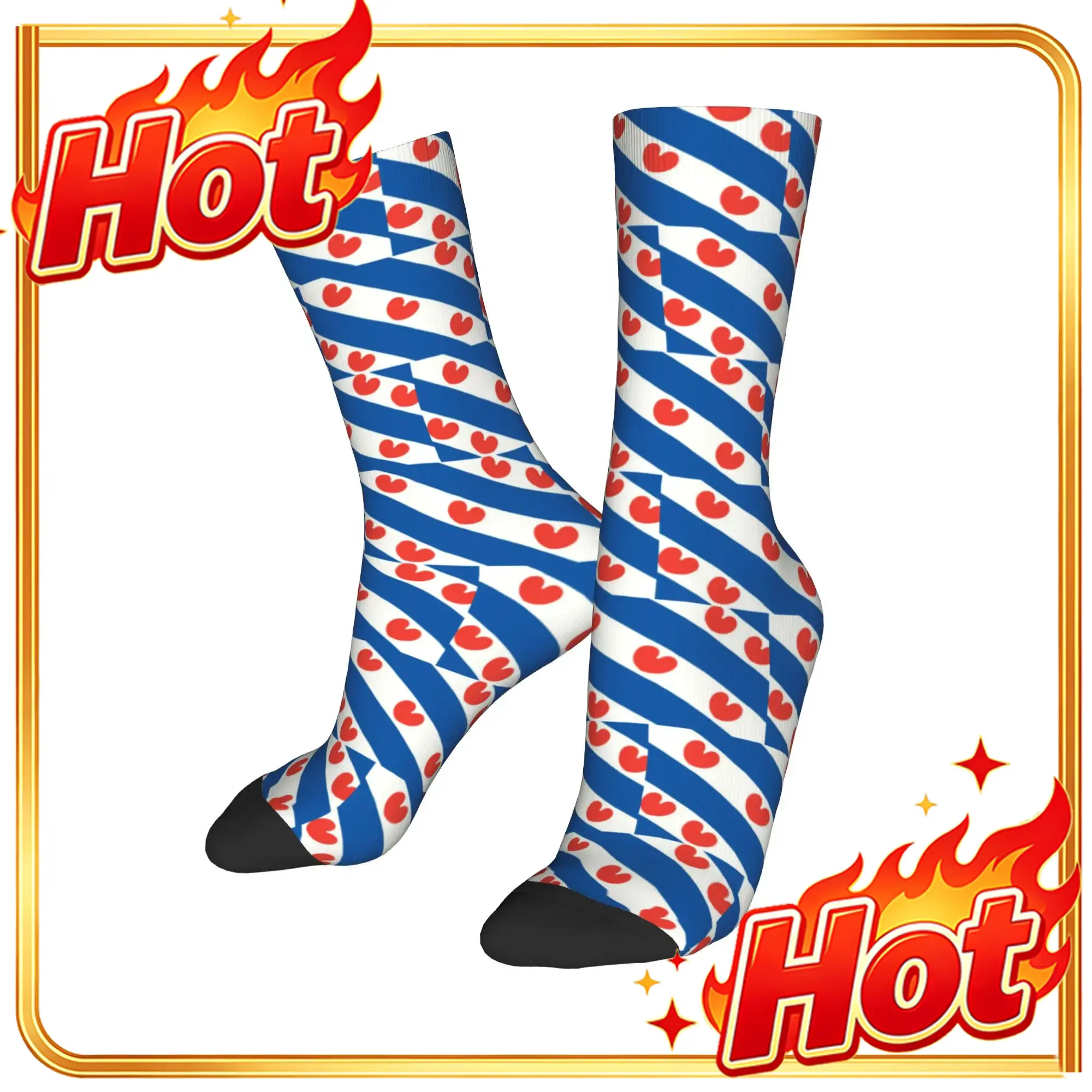 Custom Friesland Flag Men's Cr - đánh giá và giá Dress Sock Men